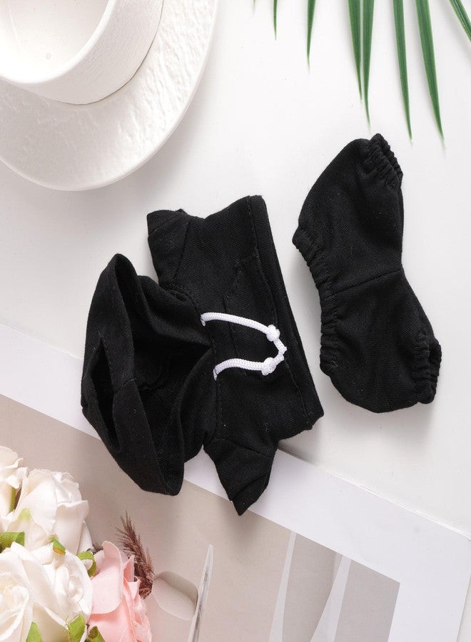 Penitue Doll Clothes Set, 17cm Dolls Outfit Casual Style Hoodie & Pants Costume Stylish Cute Clothing Accessories for Collectors Decoration & Display (Black) - Image 5